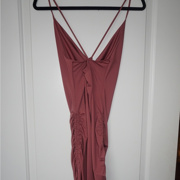 FN Know Your Worth Ruched Dress - Mauve - Picture 2 of 9